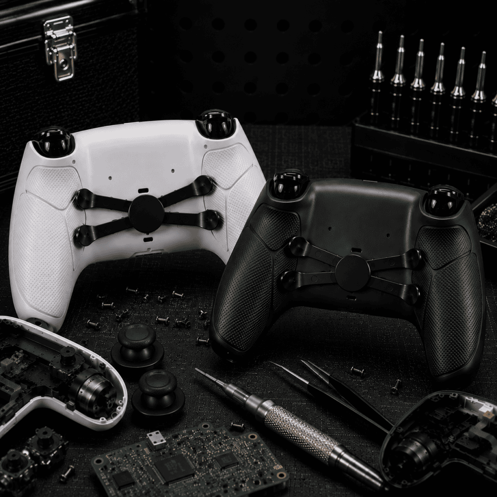 black white tcp shift pro ps5 controller