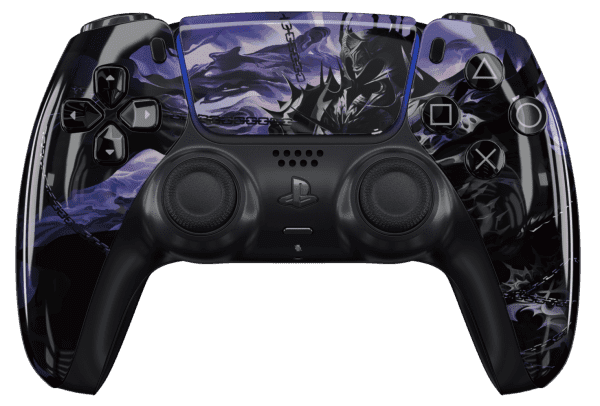 Chaos Knight PS5 Controller With Black Buttons and Back Shell