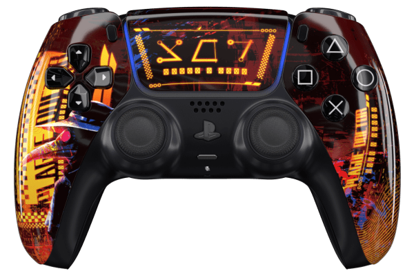 Cyber Plague PS5 Controller With Black Buttons and Back Shell