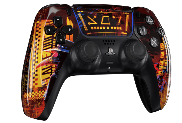 Cyber Plague PS5 Controller With Black Buttons and Back Shell - Image 3