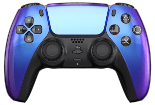 Chameleon PS5 Controller with Black Buttons and Back Shell