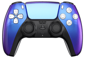 Chameleon PS5 Controller with White Buttons and Back Shell