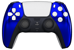 chrome blue ps5 controller white buttons