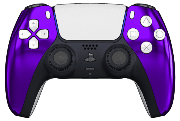 chrome purple ps5 controller white buttons