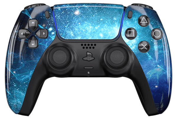 pattern cool galaxy ps5 controller with black buttons