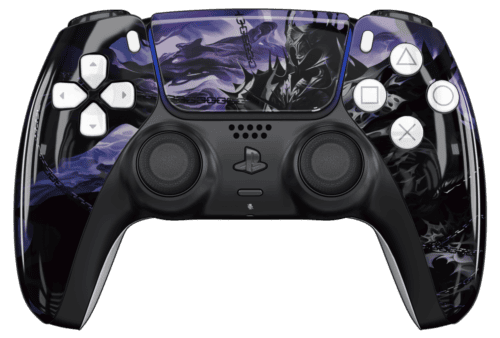 Chaos Knight PS5 Controller With White Buttons and Back Shell