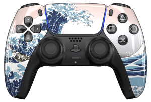 Waves PS5 Controller With Black Buttons and Back Shell