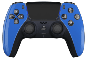 Blue PS5 Controller with Black Buttons, Touchpad and Back Shell