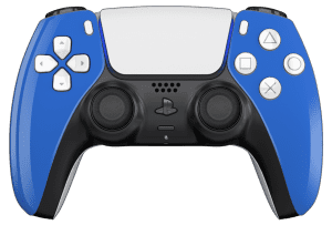 Blue PS5 Controller with White Buttons, Touchpad and Back Shell