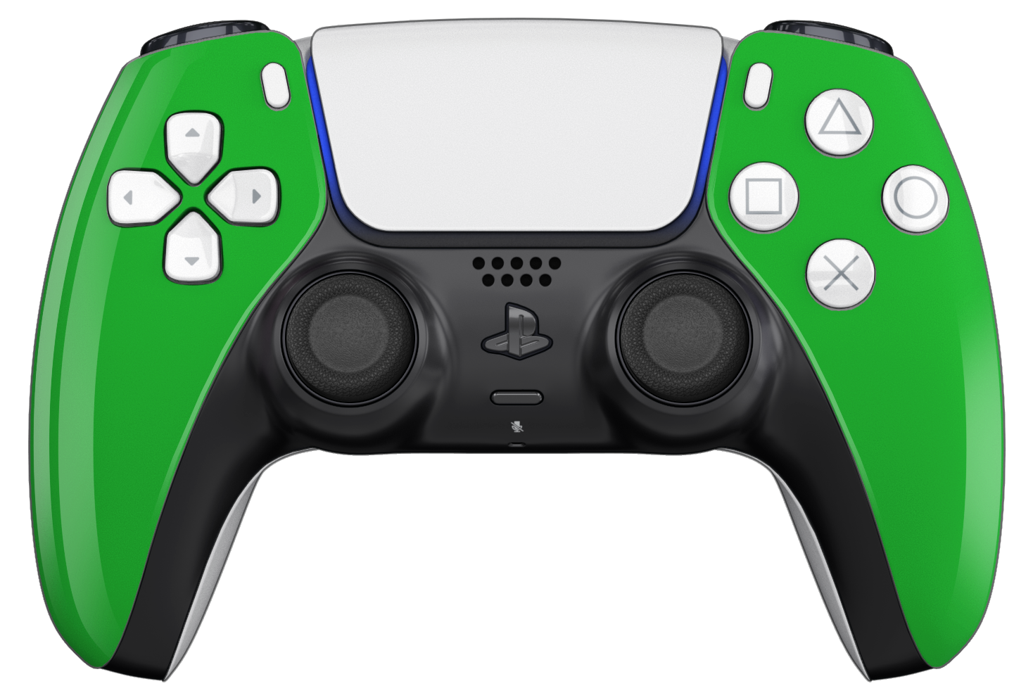 TCP Green PS5 Controller with White Buttons, Touchpad and Back Shell - The  Controller People