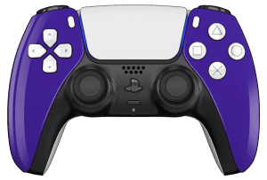 Purple PS5 Controller with White Buttons, Touchpad and Back Shell