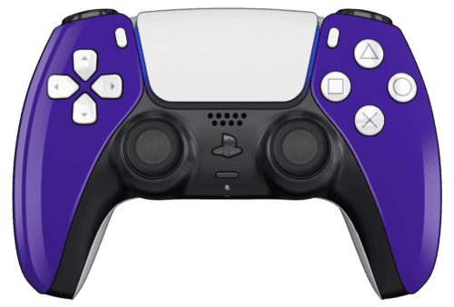 Purple PS5 Controller with White Buttons, Touchpad and Back Shell