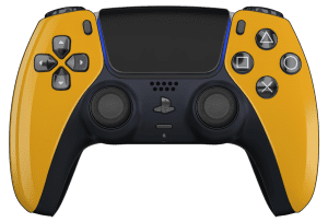 Yellow PS5 Controller with Black Buttons, Touchpad and Back Shell