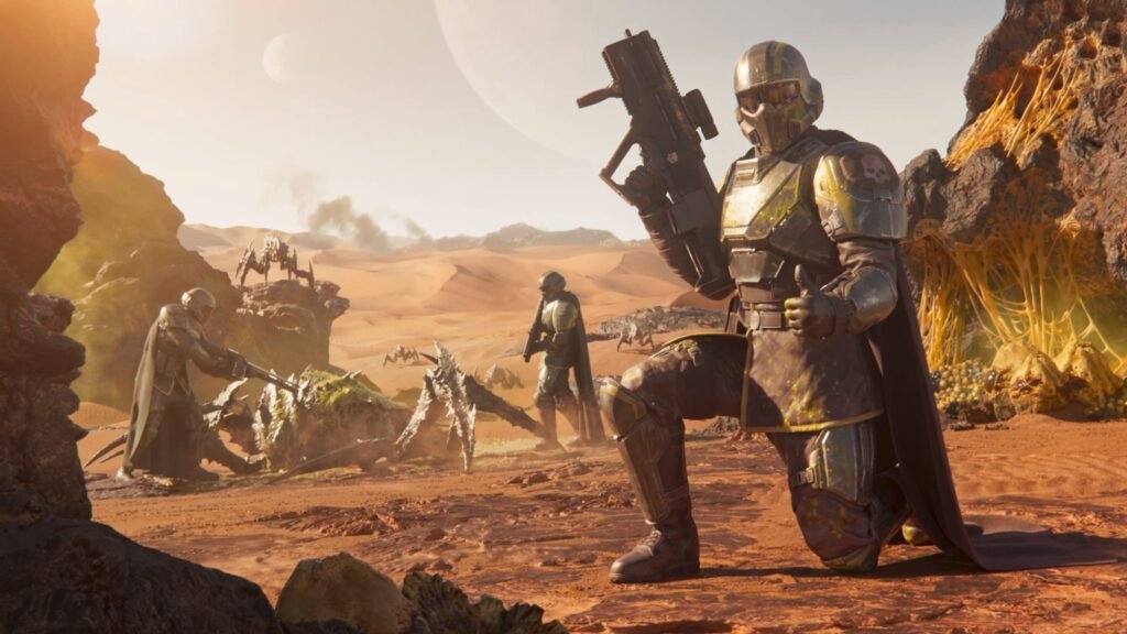 An in-game screenshot of Helldivers 2