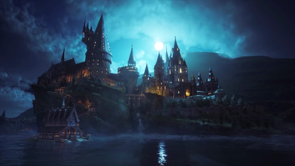Hogwarts as shown in an in-game screenshot in Hogwarts Legacy taken on a PC.
