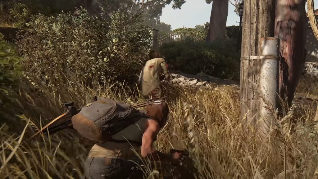 The Last of Us Part II Remastered PS5 Pro enhanced fidelity mode at 60fps with PSSR upscaling.