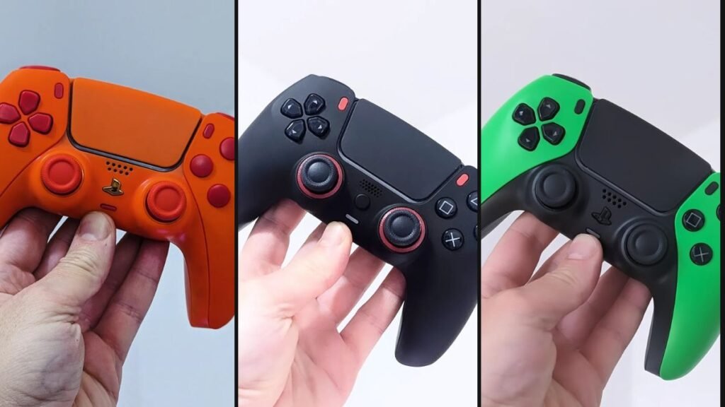 TCP Pro PS5 controller with TMR sticks digital triggers and no rumble motors for maximum battery life and competitive play