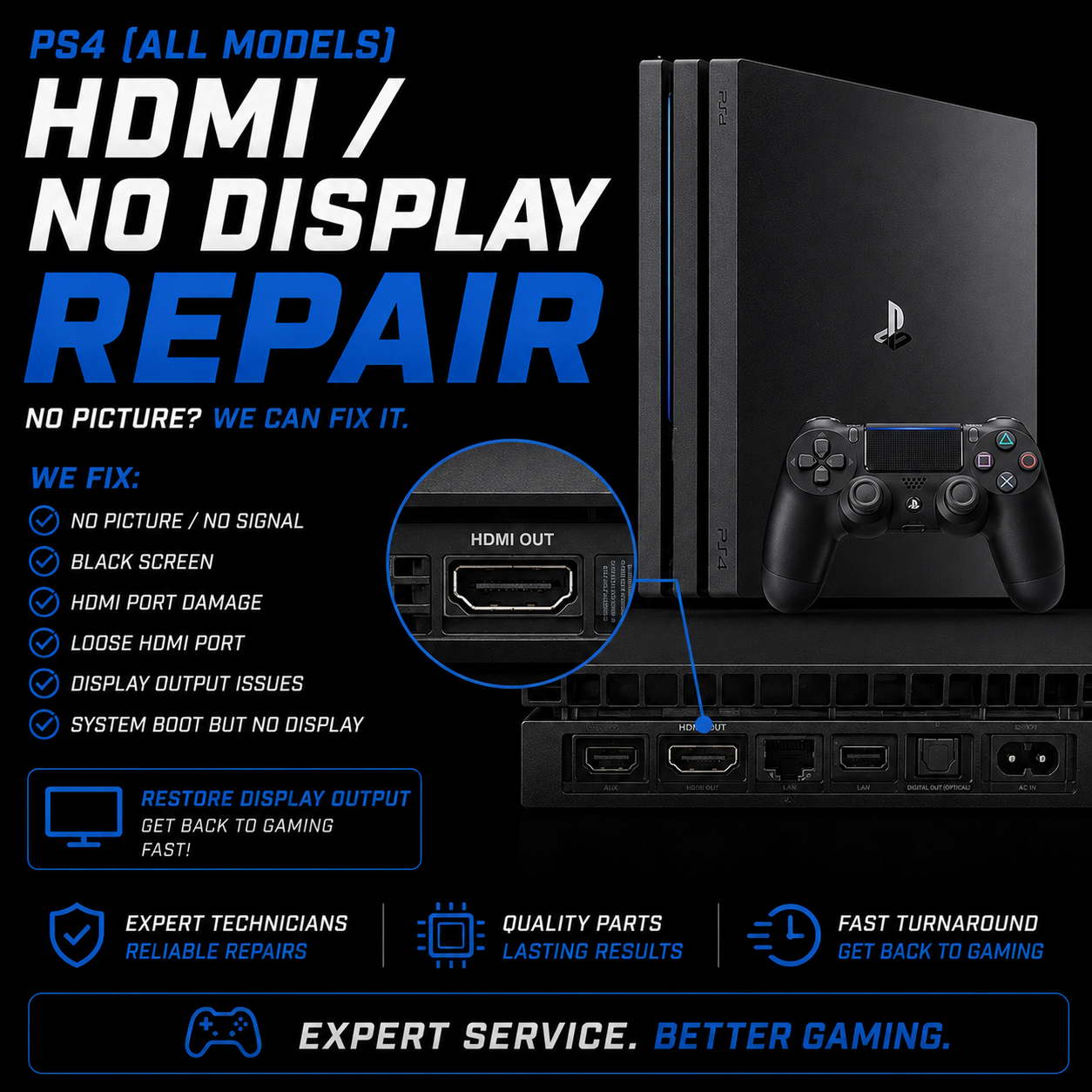 PS4-HDMI-No-Display-Repair