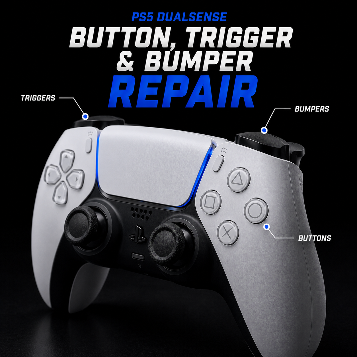 PS5 DualSense Button, Trigger & Bumper Repair