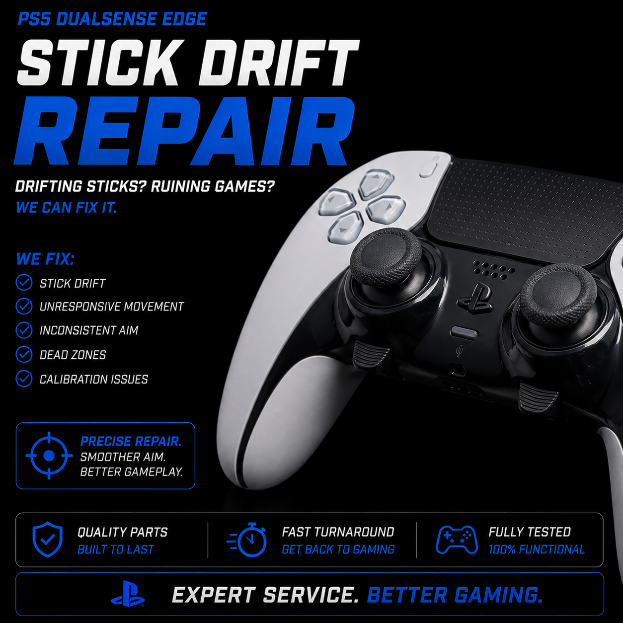 PS5 DualSense Edge Stick Drift Repair