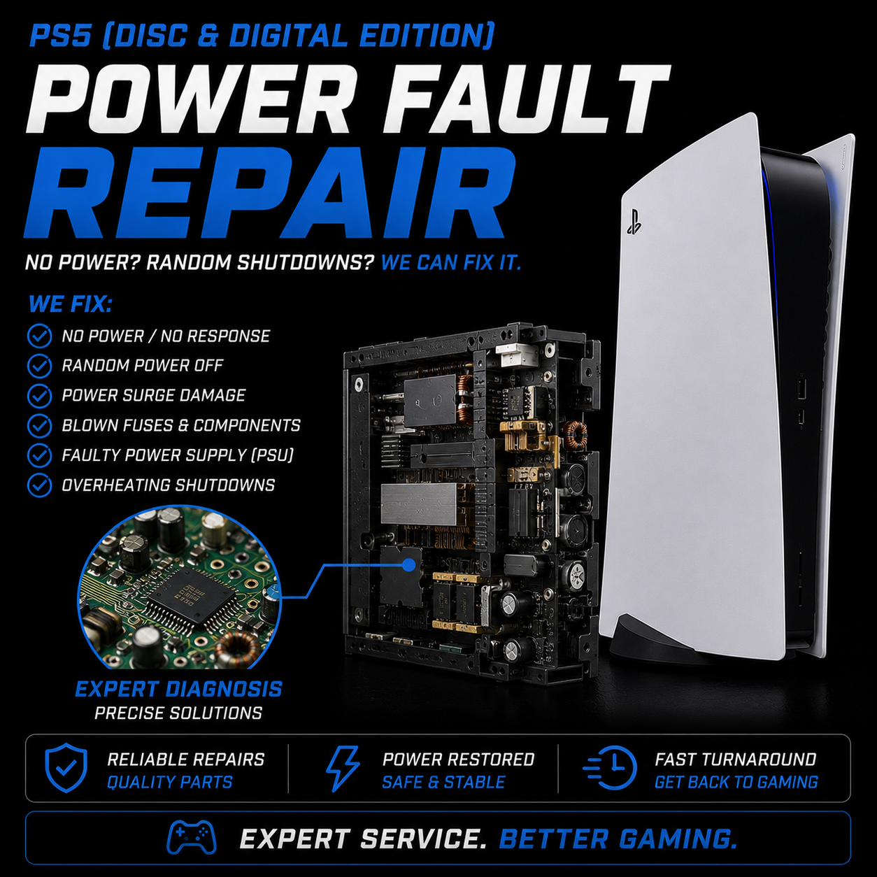 PS5-Power-Fault-Repair
