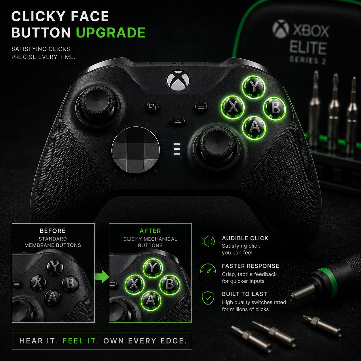 Xbox Elite Series 2 Clicky Face Button Upgrade