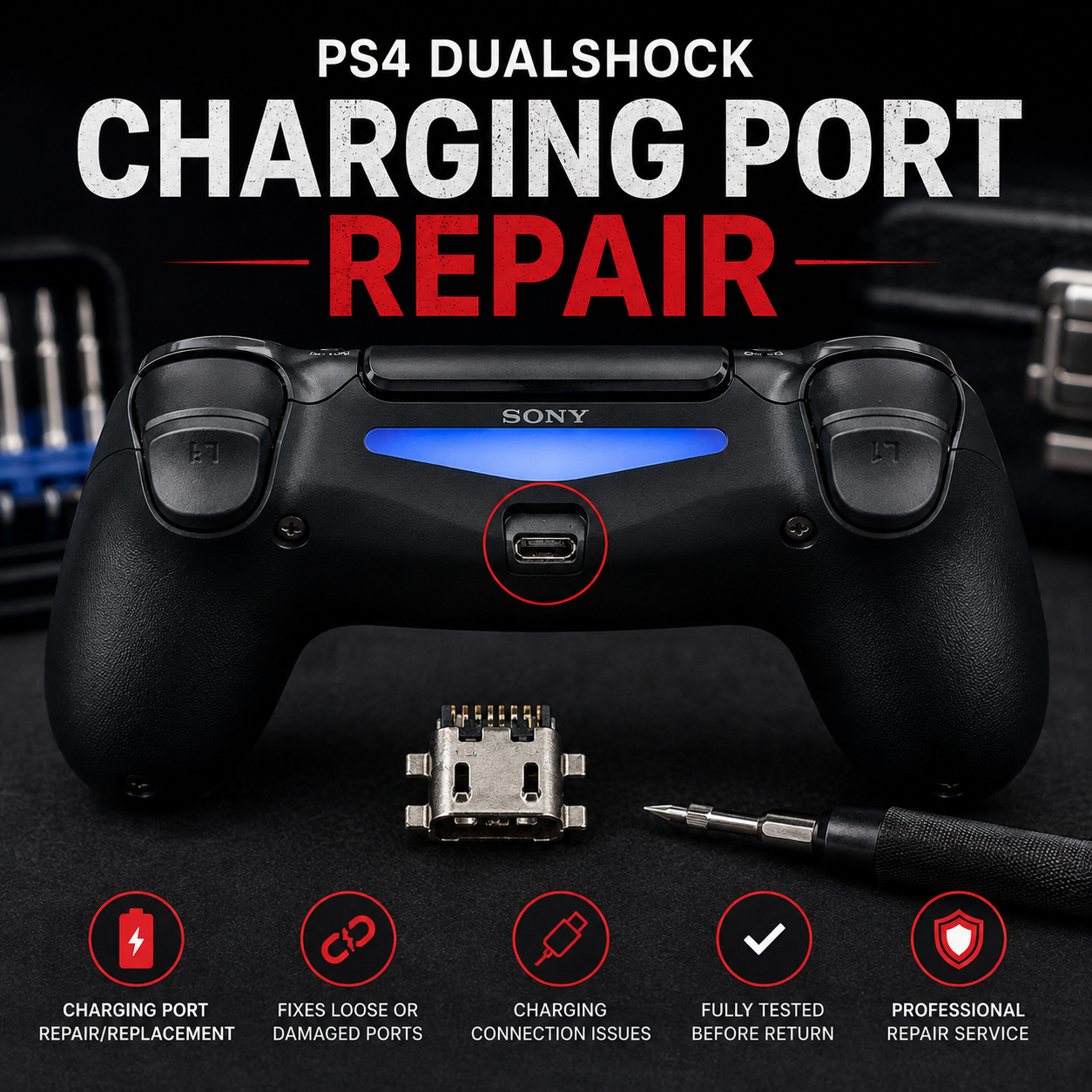 PS4 DualShock Charging Port Repair