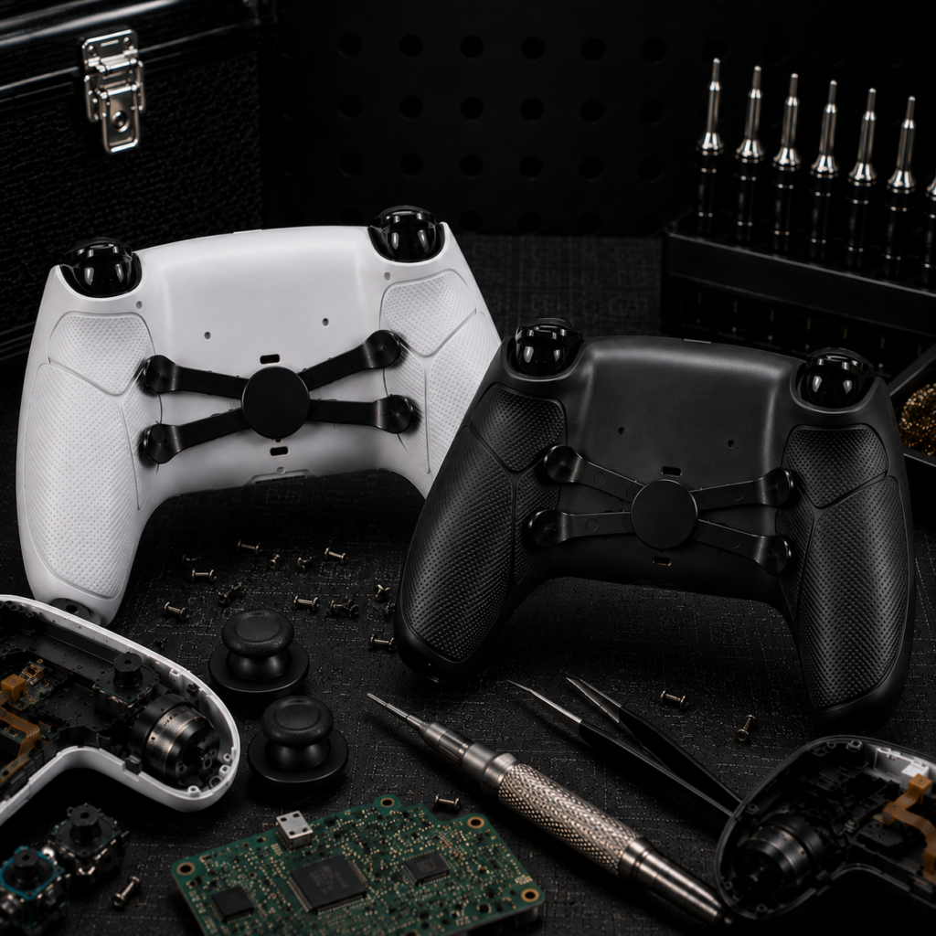 black white tcp shift pro ps5 controller